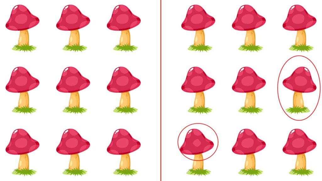 Optical illusion, find the difference