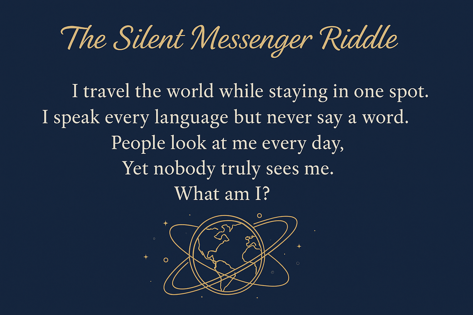 Silent Messenger Riddle graphic.