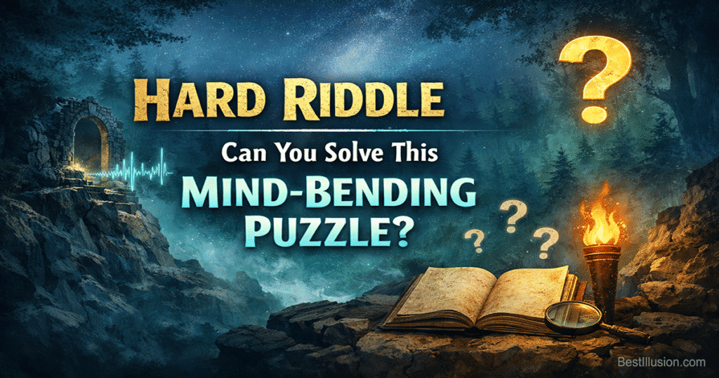 Hard riddle puzzle that challenges logical thinking and problem-solving skills