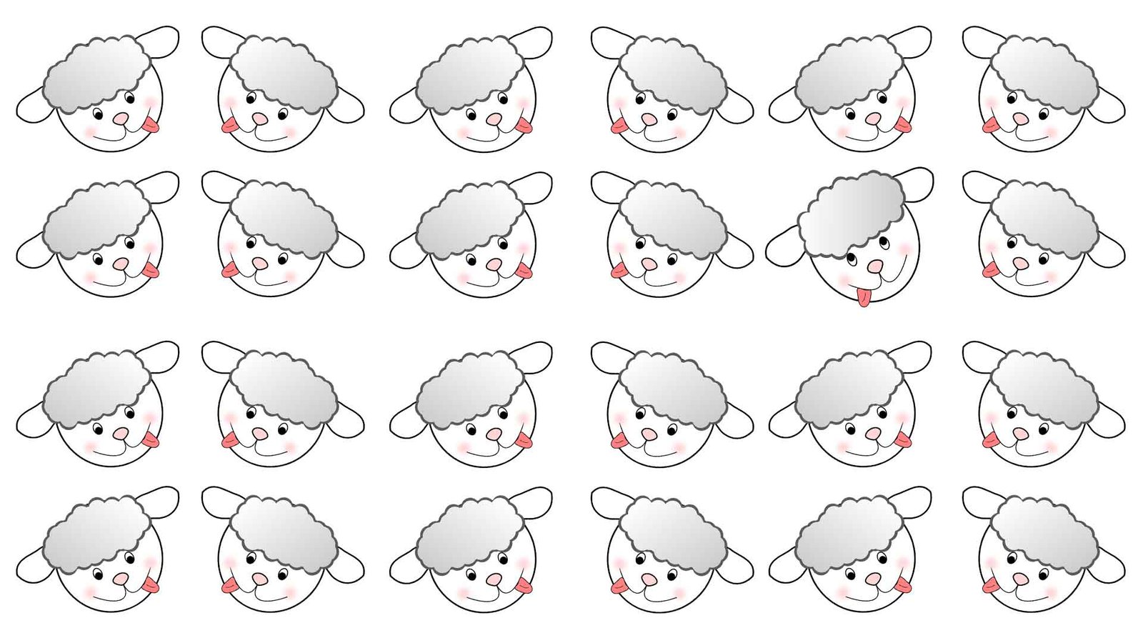 Sheep That Is Different solution. Optical Illusion