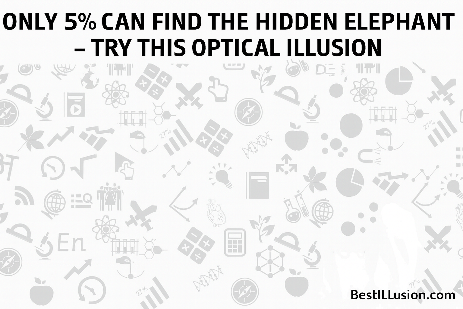 optical illusion puzzle find the hidden elephant