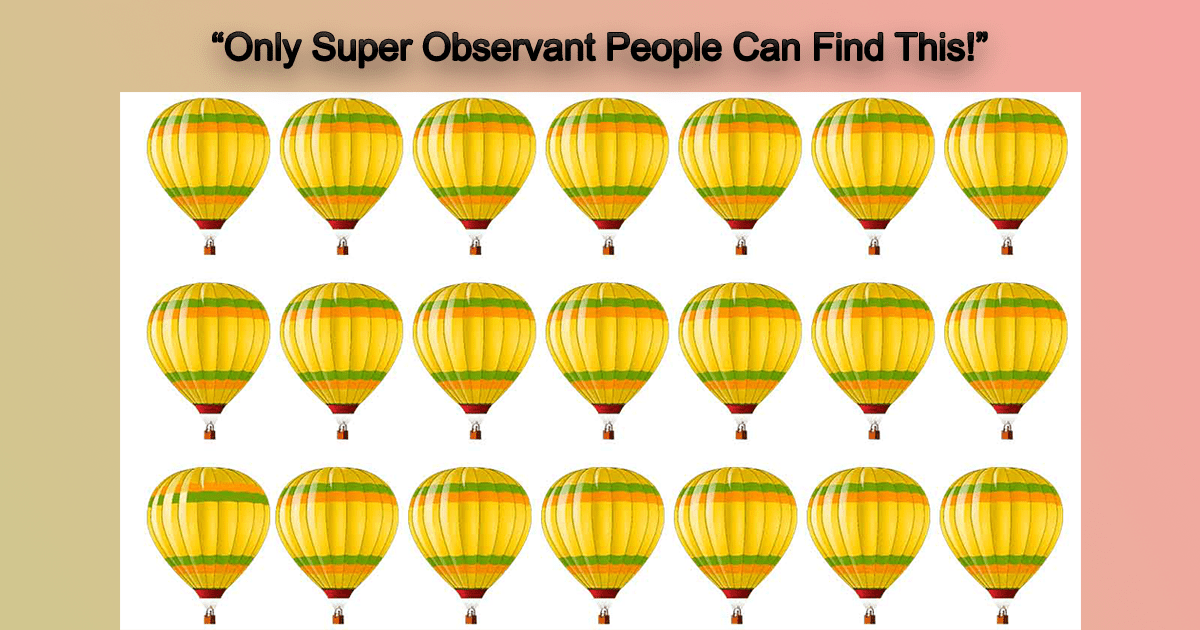 Odd hot air balloon optical illusion challenge image