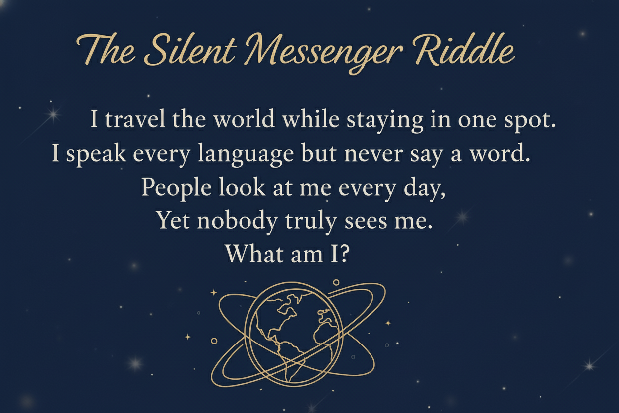 Silent Messenger Riddle graphic.