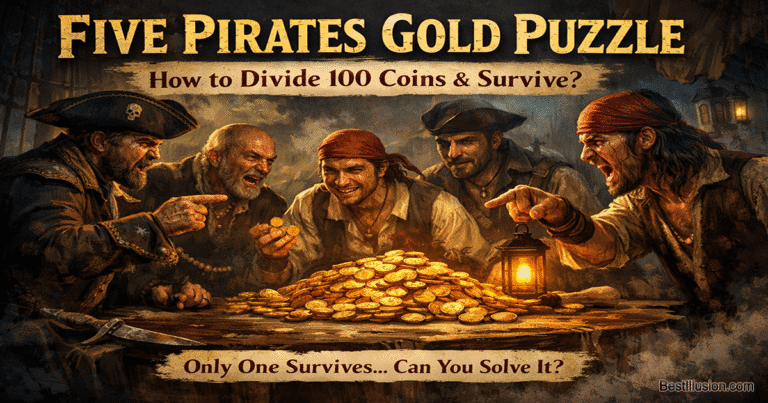 five pirates gold puzzle showing pirates voting to divide 100 gold coins logically